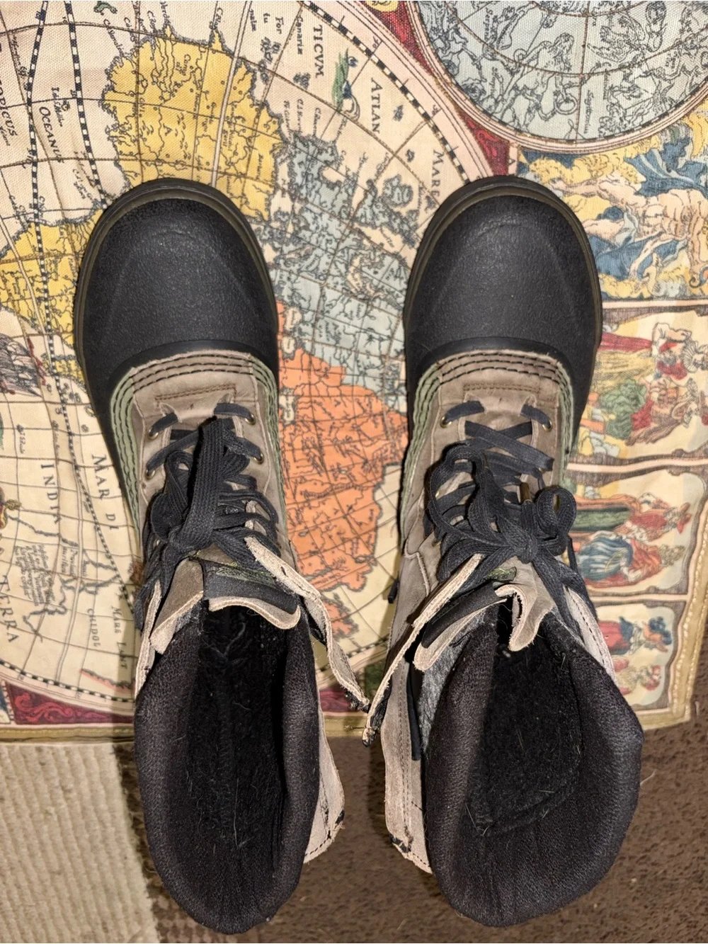 Vans Men's Olive and Black Lace-Up Waterproof Boots